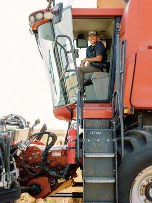 Tractor in field
